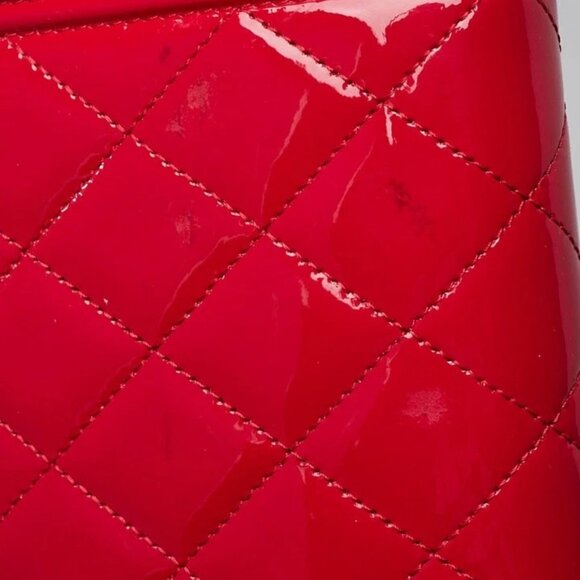 Chanel Dark Pink Quilted Patent Leather Boy WOC Clutch Bag - Picture 8 of 13